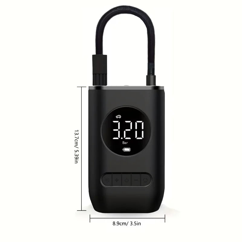 RoadGuard™ Portable Digital Tire Inflator – Wireless Air Compressor with LED Light